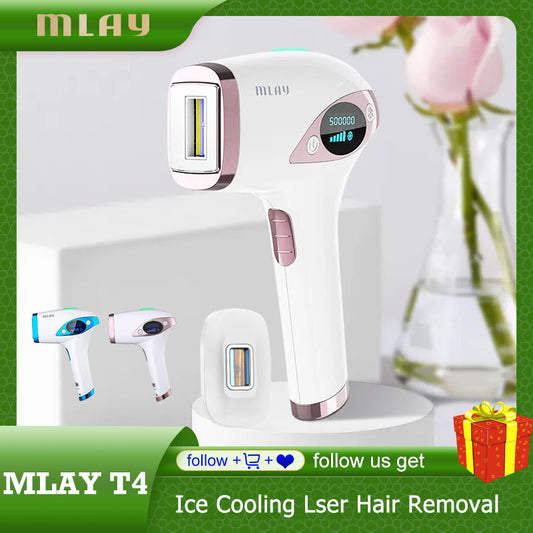 Mlay Lazer T4 Lazer Epilasyon Cihazı ICE Soğuk Ağrısız Flaşlar 500000